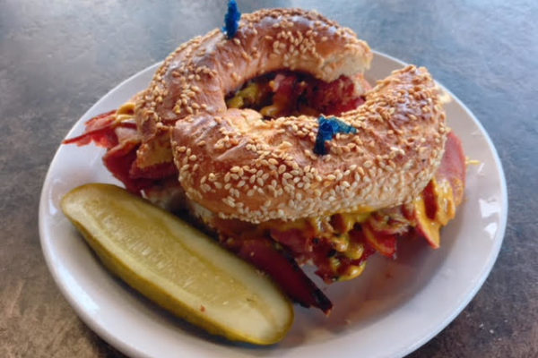 Montreal smoked meat, kettleman's bagel, sweet mustard, twiggs, sandwich of the day, friday